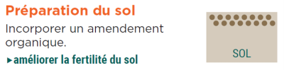 Schéma de préparation du sol pour améliorer la fertilité du sol.