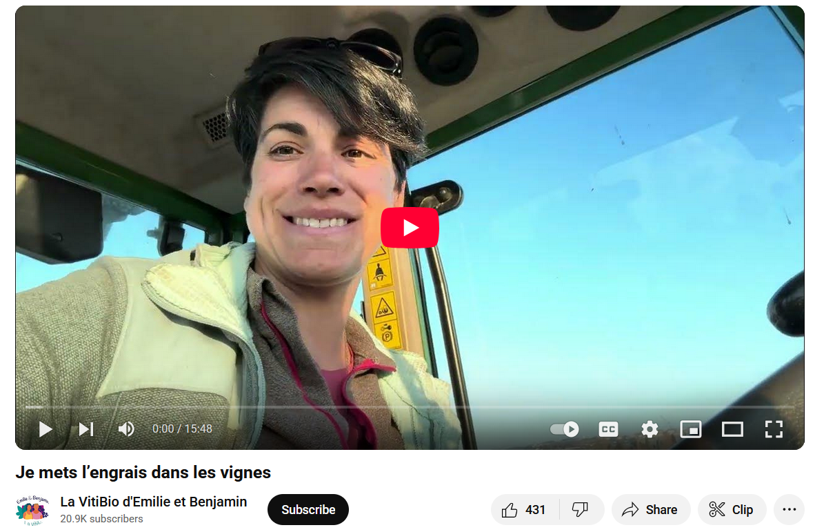 La Vitibio d’Émilie et Benjamin teste l’engrais FRAY7 !